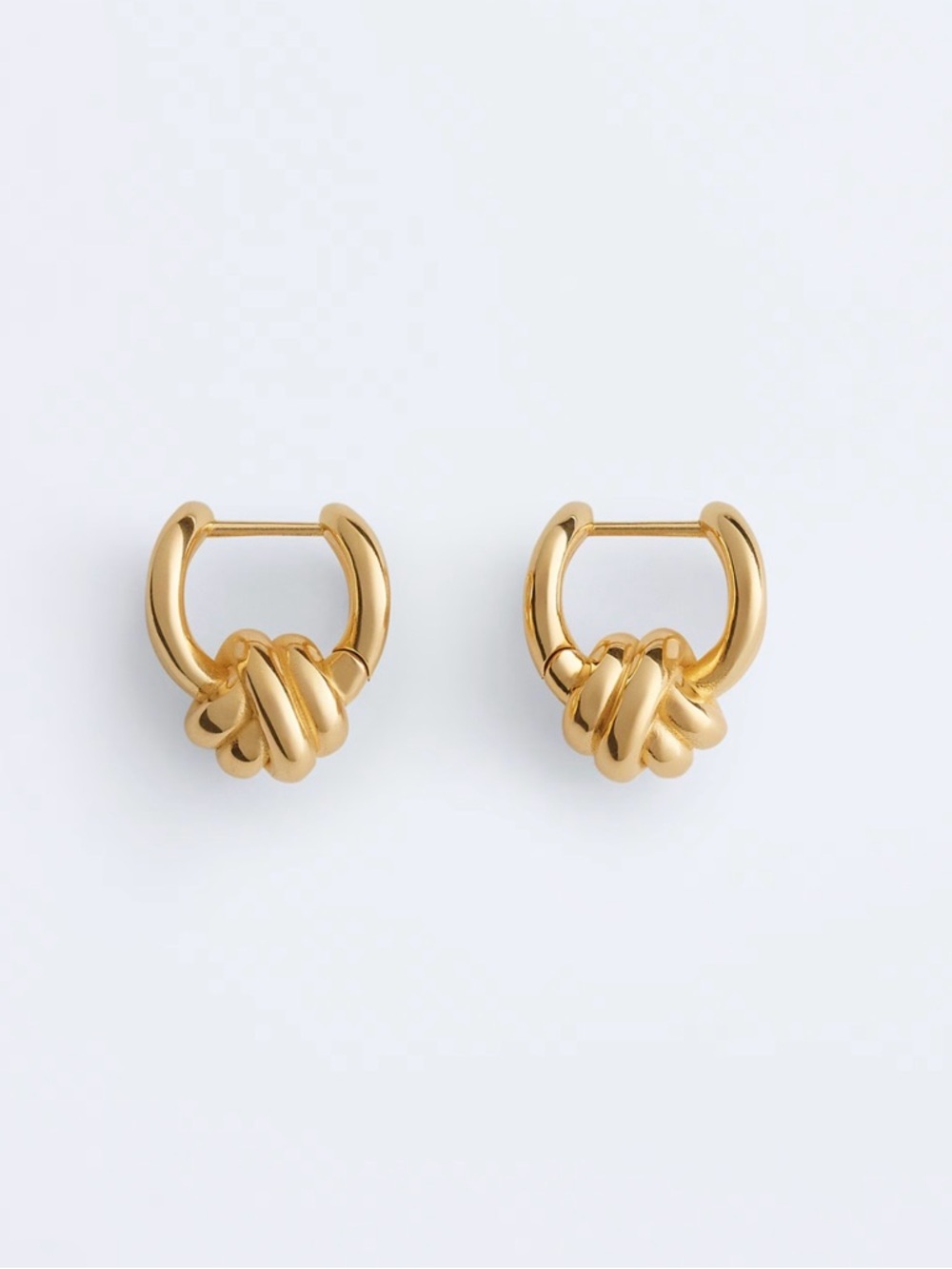 NEW Love Knot Drop Earrings 14k Gold Plate Bottega STYLE JN11 AU